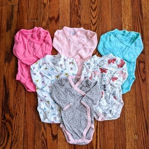 Carter's 3m girl kimono onesie bodysuits